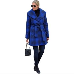 Merona Plaid Mid Length PeaCoat